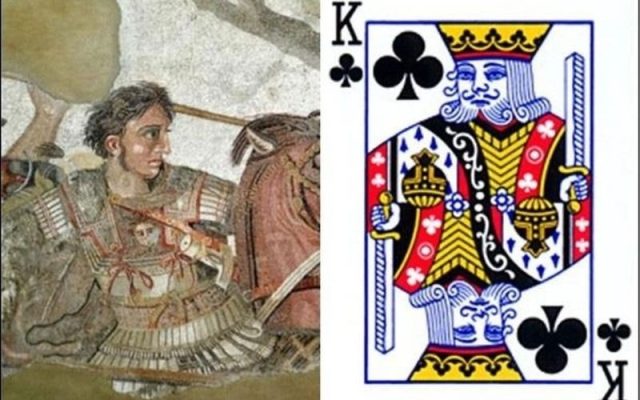 Giải mã biểu tượng quyền lực trên tay quân bài K Chuồn (Alexander Đại đế)