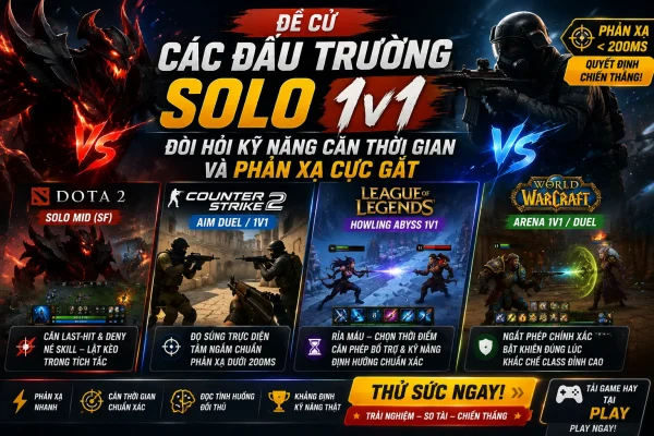 Đề Cử Các Đấu Trường Solo 1v1 Đòi Hỏi Kỹ Năng Căn Thời Gian Và Phản Xạ Cực Gắt
