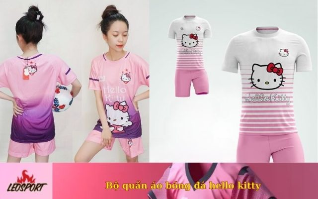 Bộ quần áo bóng đá hello kitty