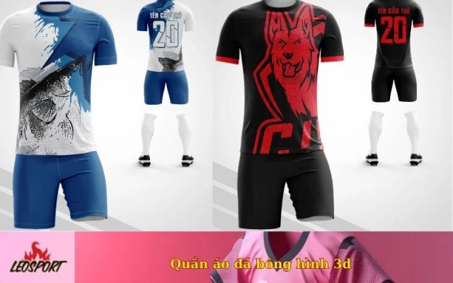 Quần áo đá bóng hình 3d